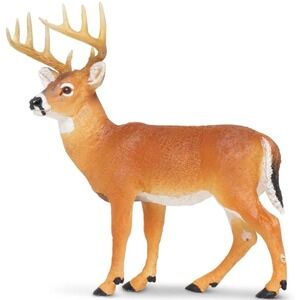 Whitetail Buck Deer Figurine - Hand Painted Wild Animal Toy Figure - Safari Ltd